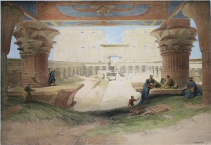 View from Under the Portico of Temple of Edfou